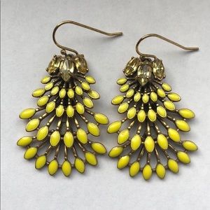 Stella & Dot Yellow Chandelier earrings